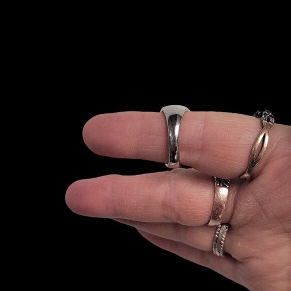 Charming Charlie Silver Plated Mirror Dome Ring - Picture 16 of 16